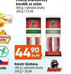 Terno Kmotr klobása nabídka