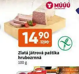 Terno Zlatá játrová paštika hrubozrnná nabídka