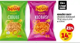 Penny Market Kroužky solty cibulové, klobásové nabídka