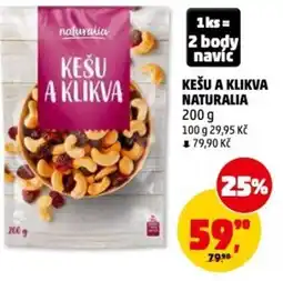 Penny Market Kešu a klikva naturalia nabídka