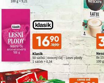 Terno Klasik ovocný čaj nabídka