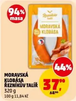 Penny Market Moravská klobása rezníkov talíř nabídka