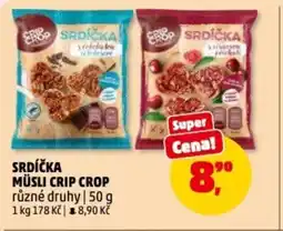 Penny Market Srdíčka müsli crip crop nabídka