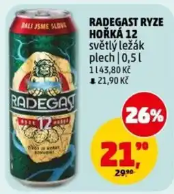 Penny Market Radegast ryze hořká 12 světlý ležák nabídka