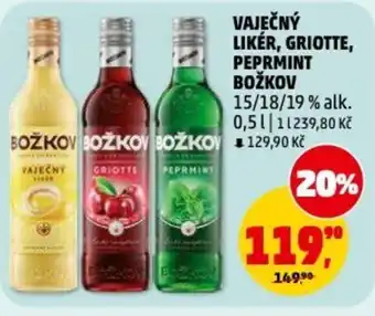 Penny Market Vaječný likér, griotte, peprmint božkov nabídka