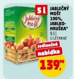 Penny Market Jablečný mošt 100%, jablko- hruška nabídka