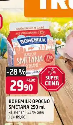 Trefa BOHEMILK OPOČNO SMETANA 250 ml ke šlehání, 33 % tuku nabídka