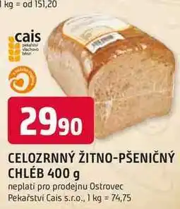 Trefa CELOZRNNÝ ŽITNO-PŠENIČNÝ CHLÉB nabídka