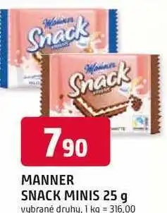 Trefa MANNER SNACK MINIS nabídka