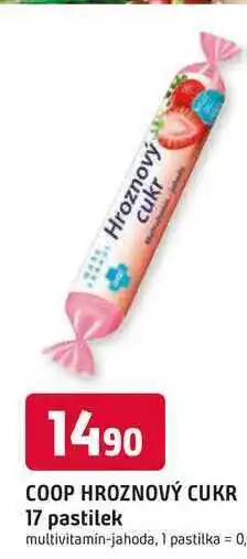 Trefa COOP HROZNOVÝ CUKR 17 pastilek nabídka