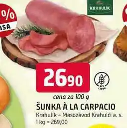 Trefa ŠUNKA À LA CARPACIO nabídka