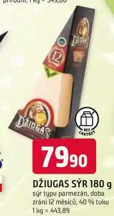 Trefa DŽIUGAS SÝR 180 g sýr typu parmezán nabídka