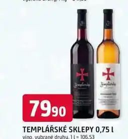 Trefa Templářské Sklepy Čejkovice nabídka