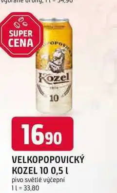 Trefa VELKOPOPOVICKÝ KOZEL 10 0,5 L pivo světlé výčepní, plechovka nabídka