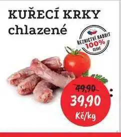RABBIT řeznictví KUŘECÍ KRKY chlazené nabídka