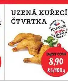 RABBIT řeznictví UZENÁ KUŘECÍ ČTVRTKA Z ČESKÉ SKALICE 100% nabídka