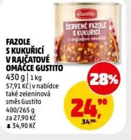 Penny Market Fazole s kukuřicí v rajčatové omáčce gustito nabídka