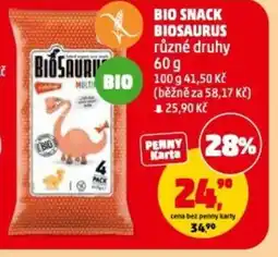 Penny Market Bio snack biosaurus nabídka