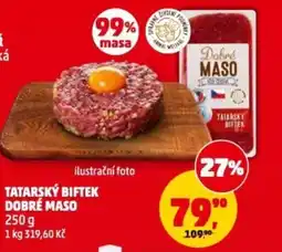 Penny Market Tatarský biftek dobré maso nabídka