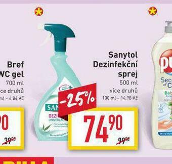 Billa Sanytol dezinfekční sprej nabídka