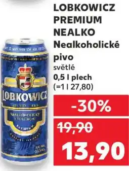 Kaufland LOBKOWICZ PREMIUM NEALKO Nealkoholické pivo světlé nabídka