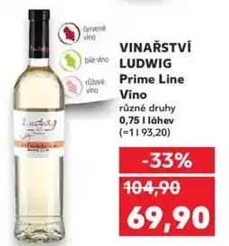 Kaufland VINAŘSTVÍ LUDWIG Prime Line Víno nabídka