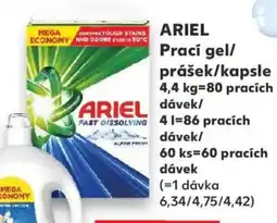 Kaufland ARIEL Prací gel/ prášek/kapsle nabídka