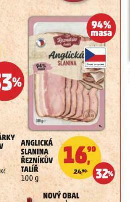 Penny Market Anglická slanina nabídka