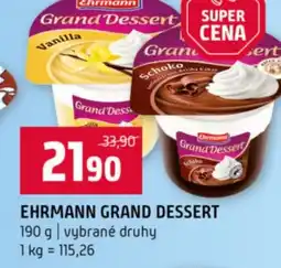 Terno Ehrmann grand dessert nabídka