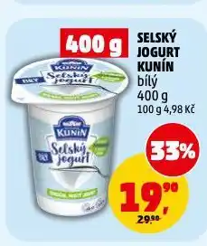 Penny Market Selský jogurt kunín nabídka
