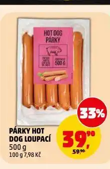 Penny Market Párky hot dog nabídka