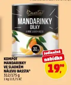 Penny Market Kompot madarinky ve sladkém nálevu bassta nabídka