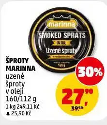 Penny Market Šproty marinna nabídka