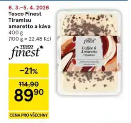Tesco Tesco Finest Tiramisu amaretto a káva nabídka