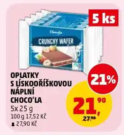 Penny Market Oplatky s lískovoříškovou náplní Choco'la nabídka