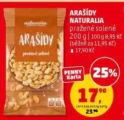 Penny Market ARAŠÍDY NATURALIA pražené solené 200 g nabídka