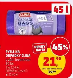 Penny Market Pytle na odpadky Clina s vůní levandule nabídka