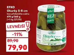 Kaufland EFKO Okurky 5-8 cm nabídka