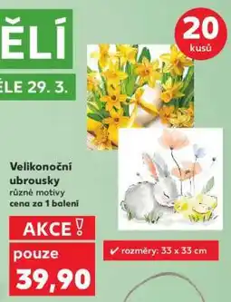 Kaufland Velikonoční ubrousky nabídka