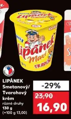 Kaufland LIPÁNEK Smetanový/ Tvarohový krém nabídka