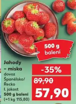 Kaufland Jahody - miska nabídka