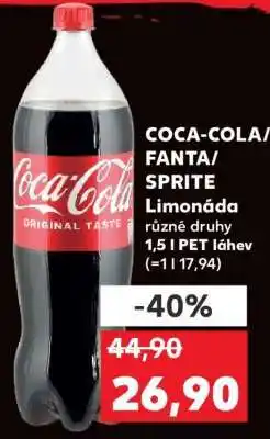 Kaufland COCA-COLA/ FANTA/ SPRITE Limonáda nabídka