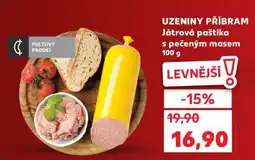 Kaufland UZENINY PŘÍBRAM Játrová paštika s pečeným masem 100 g nabídka