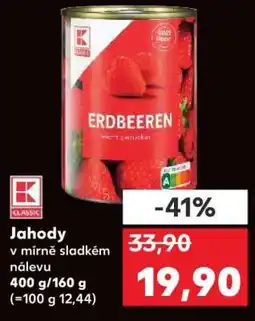 Kaufland Jahody v mírně sladkém nálevu nabídka