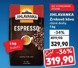 Kaufland JIHLAVANKA Zrnková káva nabídka