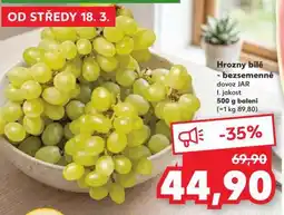 Kaufland Hrozny bílé bezsemenné nabídka
