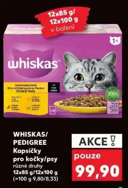 Kaufland WHISKAS/ PEDIGREE Kapsičky pro kočky/ psy nabídka