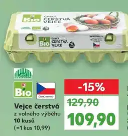 Kaufland Vejce čerstvá z volného výběhu 10 kusů nabídka