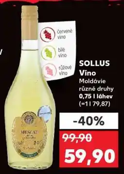 Kaufland SOLLUS Víno Moldávie různé druhy nabídka