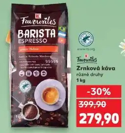 Kaufland Favourites Zrnková káva nabídka